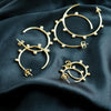 REVI  Beaded Hoop Earrings