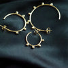 REVI  BEADED HOOP EARRINGS