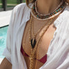 KOBY ROSE GOLD STONE DAGGER NECKLACE