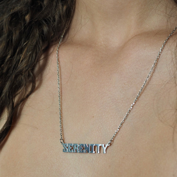 SERENITY Nameplate Necklace