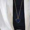 POPPY BLUE Enamel Heart Necklace