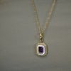 COCO AMETHYST - MOTHER OF PEARL RECTANGLE PENDANT ONLY