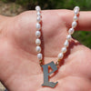 OLD ENGLISH INITIAL NECKLACE - 3/4 "