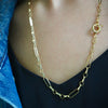 SYDNEY OVAL/ROUND CHAIN LINK -  NECKLACE