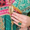 STELLA FLAT MALACHITE STONE RING