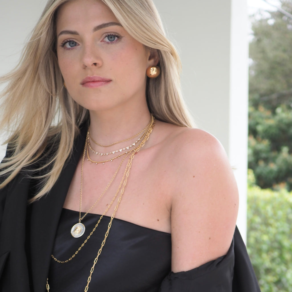 CAMRYN BUTTON STUD EARRINGS