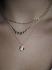 CARLIE DIAMOND FLUTED DISC NECKLACE