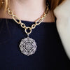 LEIGHTON DIAMOND FILAGREE PENDANT NECKLACE