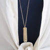 ARROW = WIDE BAR MANTRA Charm Necklace