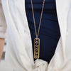 WIDE BAR STAR CHARM NECKLACE -