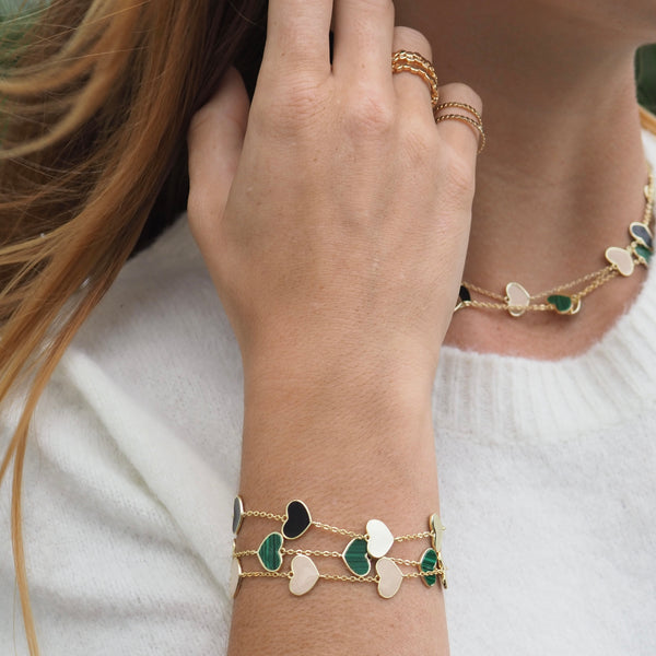 TALLY ENAMEL HEART BRACELETS