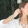 DEMI  CZ BALL HOOP EARRINGS