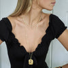 TAI CZ STUDDED HOOP EARRINGS