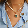 HARLEE BLUE TOPAZ OCTAGON PENDANT ONLY