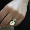 LUCIE GOLD PYRAMID RING