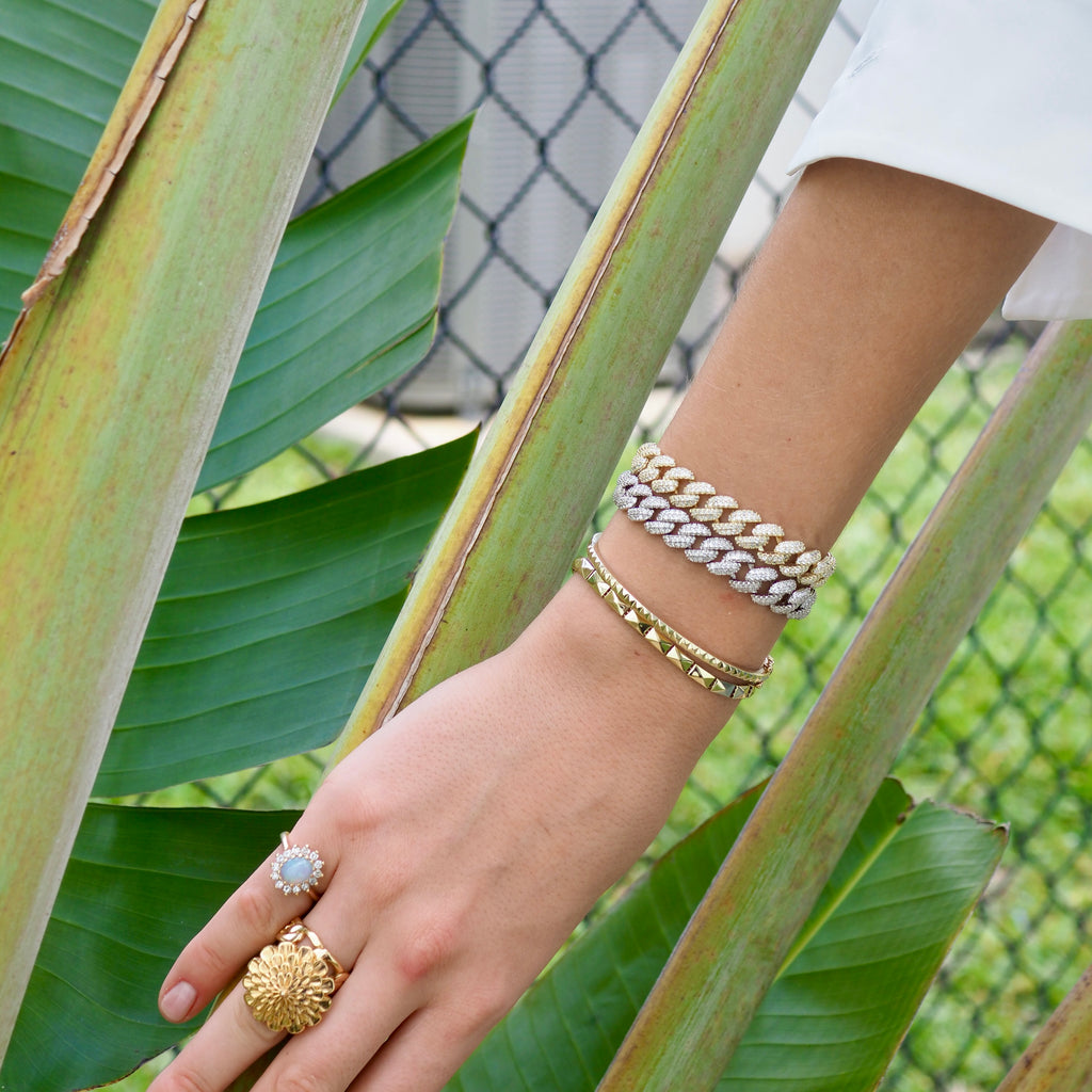 JASMINE CUBAN LINK PAVE BRACELETS