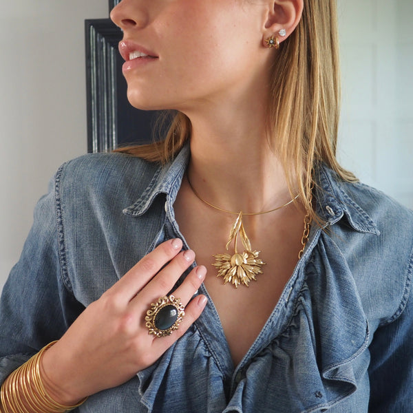 ESTELLA ONYX SWIRL SETTING STATEMENT  RING