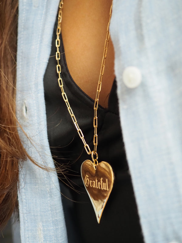 TALLIE - GRATEFUL - HEART NECKLACE