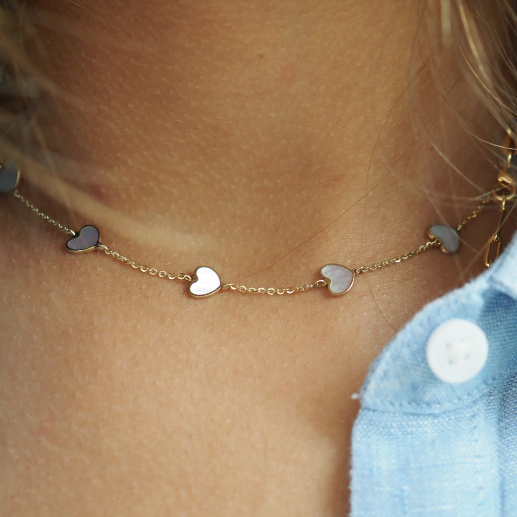 MORGAN PEARL HEART NECKLACE