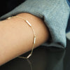 SIRI GOLD BAR BRACLET - PINK ENAMEL