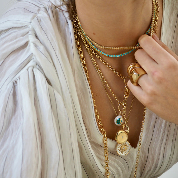 HARRISON BEZEL SET TENNIS NECKLACE