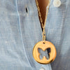 SHIRA BUTTERFLY CUTOUT DISC NECKLACE