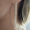 MILLY BEZEL SET STONE DROP EARRINGS