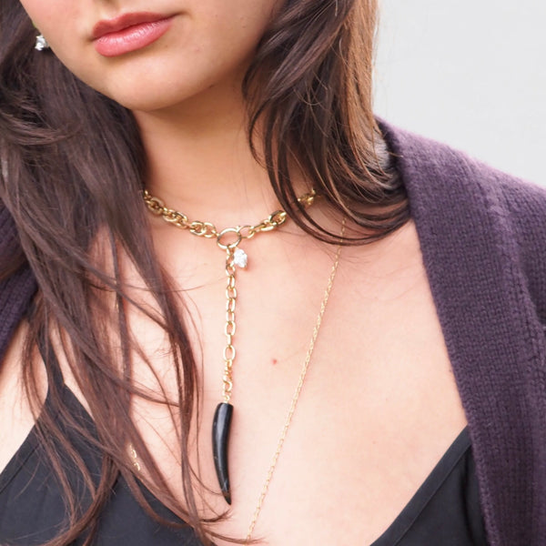 TAYLOR HORN DROP NECKLACE