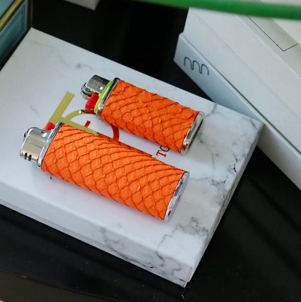 HAUS OF TOPPER - LIGHTER COVER IN TANGERINE ORANGE