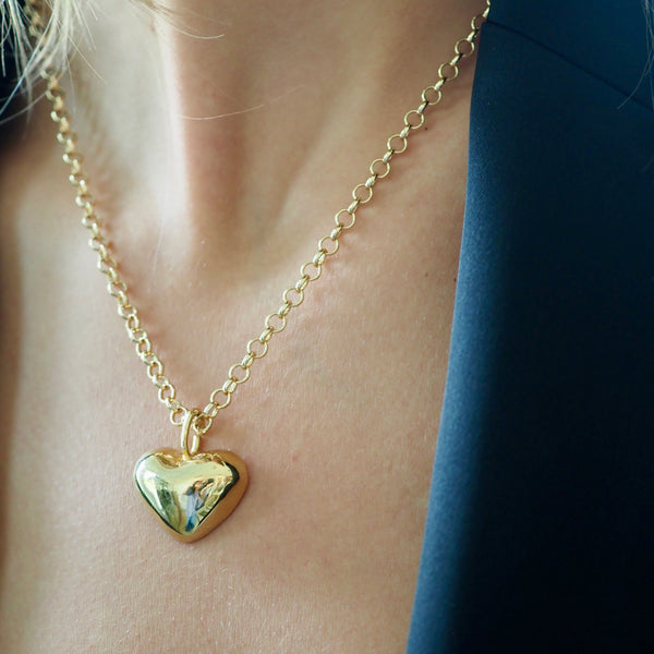 ALEX PUFFED HEART NECKLACES