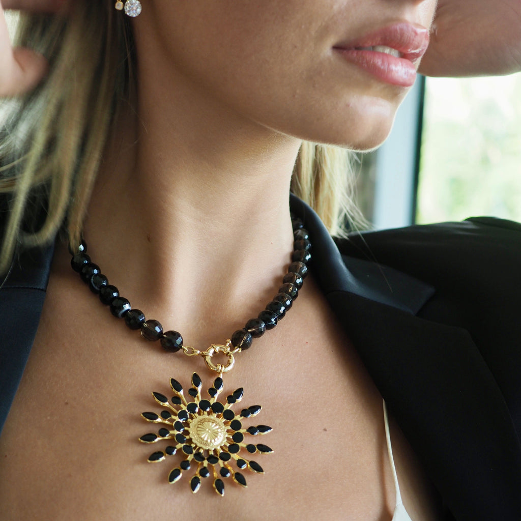 DREW ENAMEL BURST NECKLACE