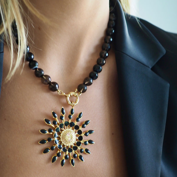 DREW ENAMEL BURST NECKLACE