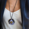 BEA PURPLE STONE STATEMENT  NECKLACE