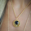 TISH  FLUTED DISC NECKLACE