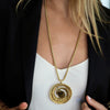 ANNIKA SPIKED SWIRL STATEMENT NECKLACE