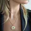 MOTHER OF PEARL BILLIE BURST  DISC NECKLACE