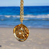 HARLEY FLORAL FILAGREE BURST DISC  NECKLACE