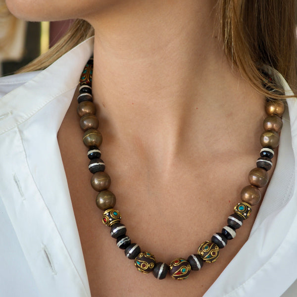 COLEY MIXED MEDIA  BEADED NECKLACE