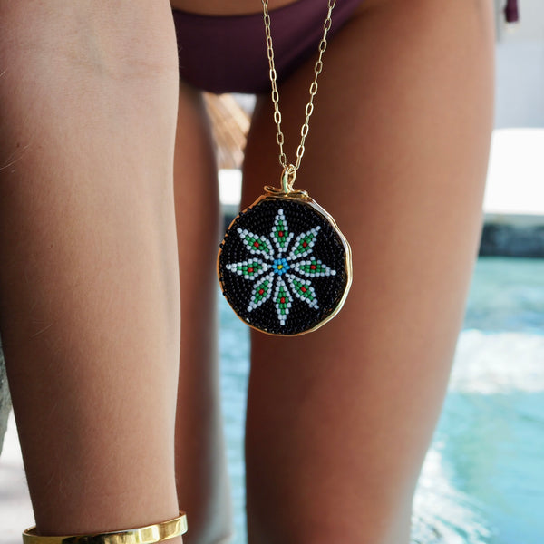 ALEXX BEADED ROSETTE NECKLACES