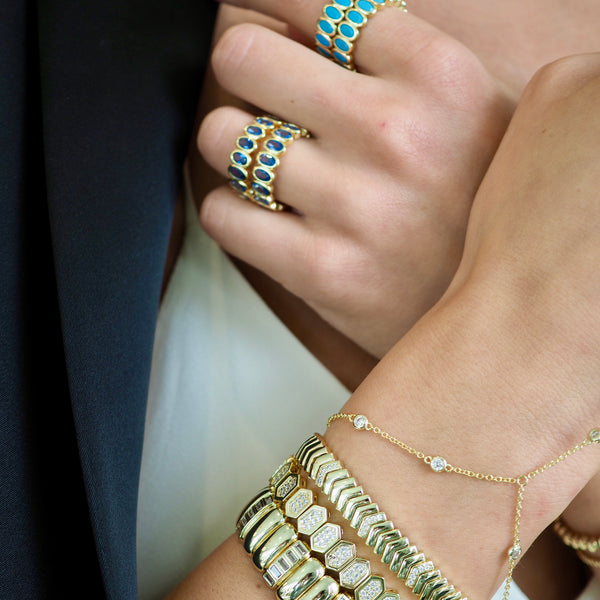 BO CHEVRON PAVE STRETCH  BRACELET