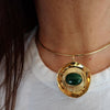 BLAIR FLUTED MALACHITE  NECKLACE