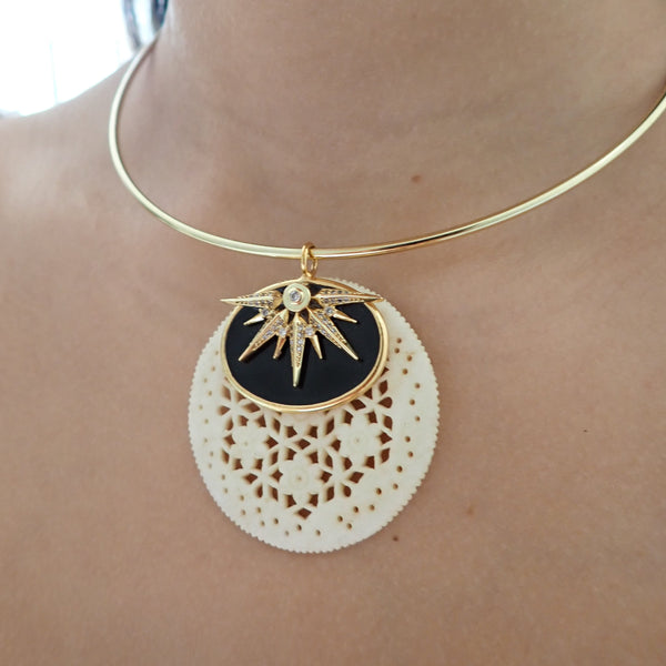 TROY ENAMEL  BURST NECKLACE