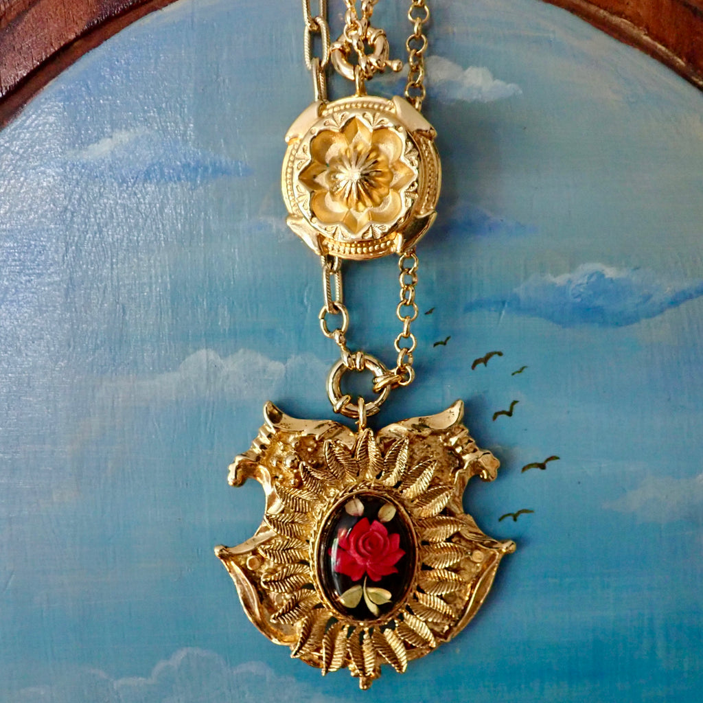 KATE AZTEC DISC NECKLACE