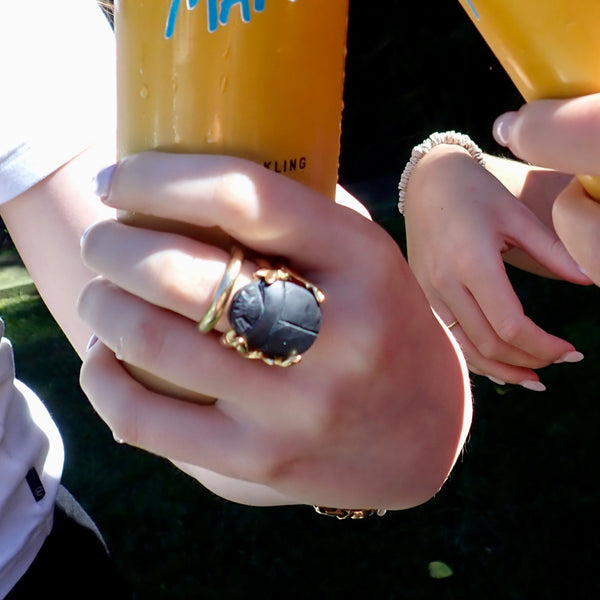 ELIZA SCARAB STONE  RING