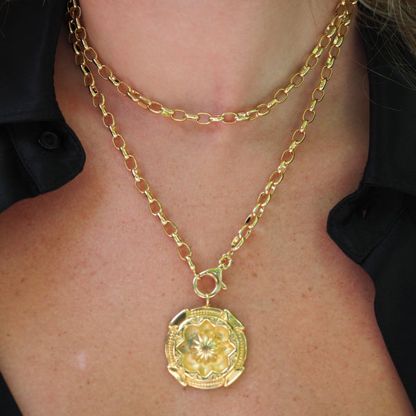 KATE AZTEC DISC NECKLACE