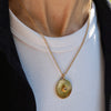 SUZEE FLUTED BURST  DISC NECKLACE