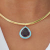 OLIVIA RAY TURQUOISE + AMETHYST PENDANT ONLY