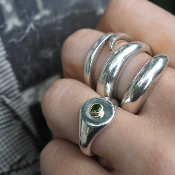 CORIE SILVER SIGNET RING