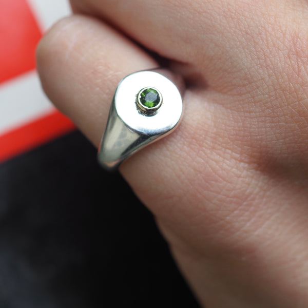 CORIE SILVER SIGNET RING