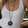 SCARLETT AZTEC ENAMEL  DISC NECKLACE